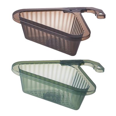 Levemolo 2pcs Hanging Drain Basket for Kitchen Multi-purpose Sink Strainer with Space-saving Design Easy to Install for Draining Accessories Black and Green