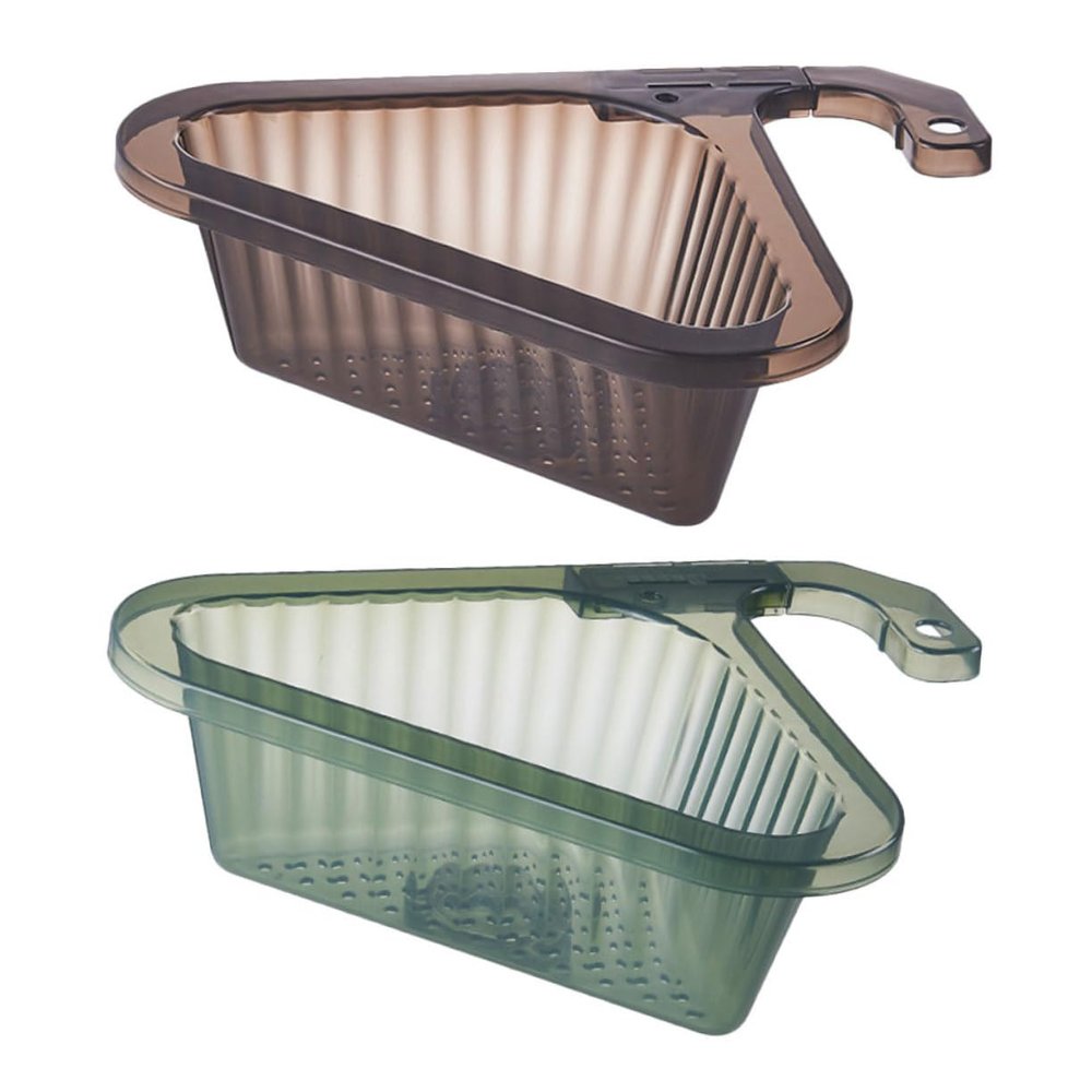 Levemolo 2pcs Hanging Drain Basket for Kitchen Multi-purpose Sink Strainer with Space-saving Design Easy to Install for Draining Accessories Black and Green