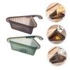 Levemolo 2pcs Hanging Drain Basket for Kitchen Multi-purpose Sink Strainer with Space-saving Design Easy to Install for Draining Accessories Black and Green view 3