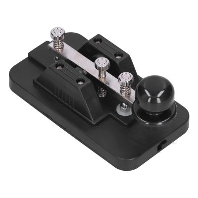 oceanside Morse Code Key, Manual CW Trainer with Buzzer, Easy to Carry Black Telegraph Key for Beginners