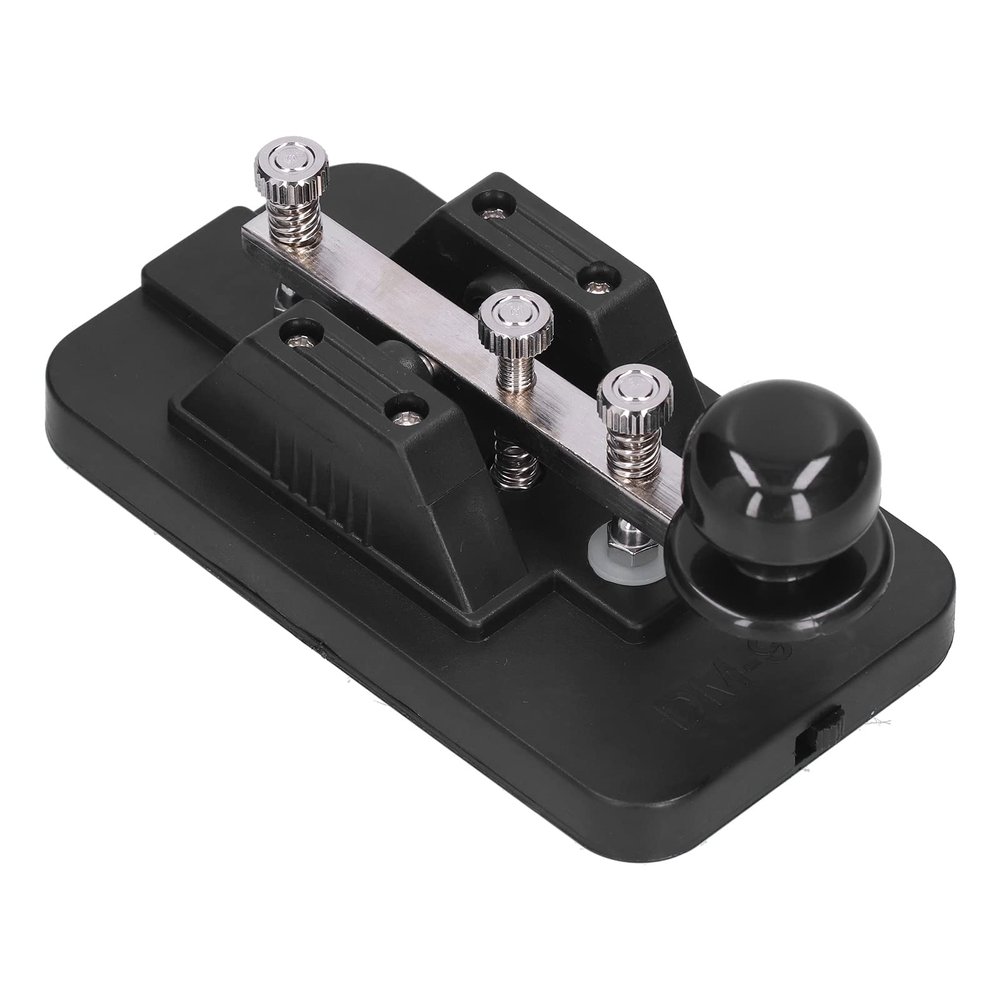 oceanside Morse Code Key, Manual CW Trainer with Buzzer, Easy to Carry Black Telegraph Key for Beginners
