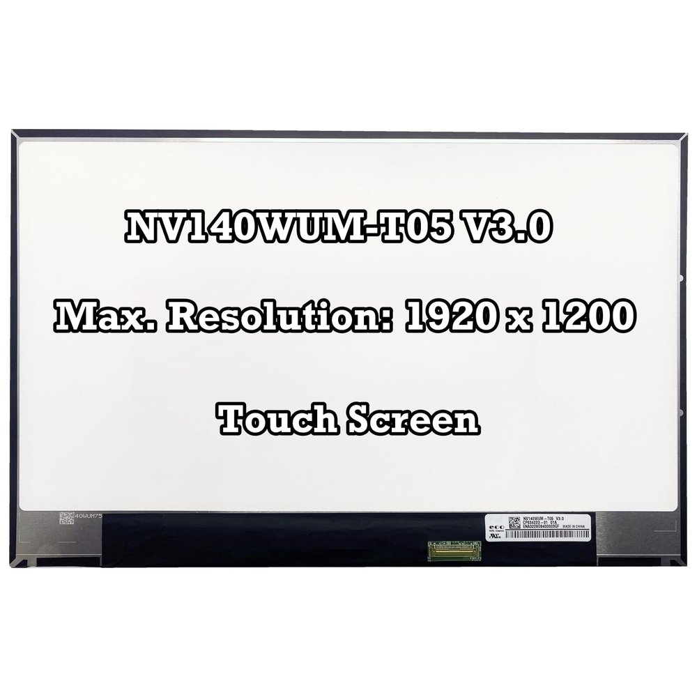100% sRGB NV140WUM-T05 V3.0 LCD LED Screen Touch Panel 1920x1200 Display New 40Pins 60Hz Replacement