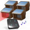 800 Meters Solar Wireless Driveway Alarm Outdoor Weather-Resistant Motion Sensor&Detector DIY Security Alert System(KIT4) view 1