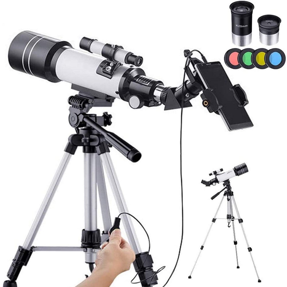 Gerrit Telescopes for Adults, Astronomical Telescope with Tripod Smartphone Adapter, Portable Scope Stargazing High Magnification High-Definition Telescope