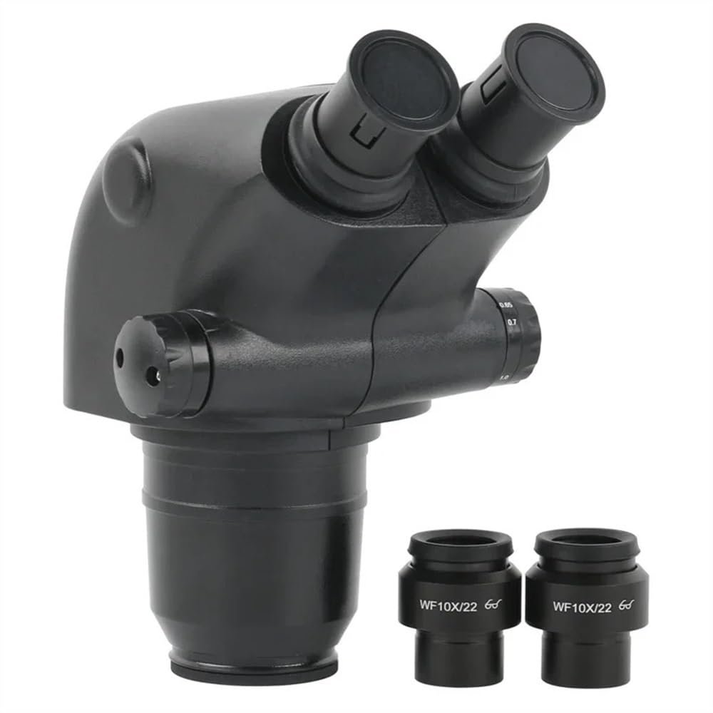 Microscope Accessories Kit 6.5X-65X 3.25X-32.5X 13X-130X Stereo Microscope Zoom Binocular Microscope Head + 0.5x 2.0x Auxiliary Lens + WF10X/22mm Eyepiece Microscope Slides ( Color : With 1.0x , Size