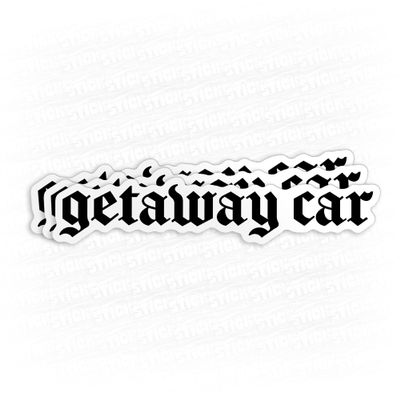 (3Pcs) Getaway Car Sticker, Funny Cars Window Decal for New Driver 2" Waterproof Vinyl Sticker Laptop, Water Bottles, Phone, Kindle, Cars, Bumpers Merchandise Decor Decals Gifts 2 Inches