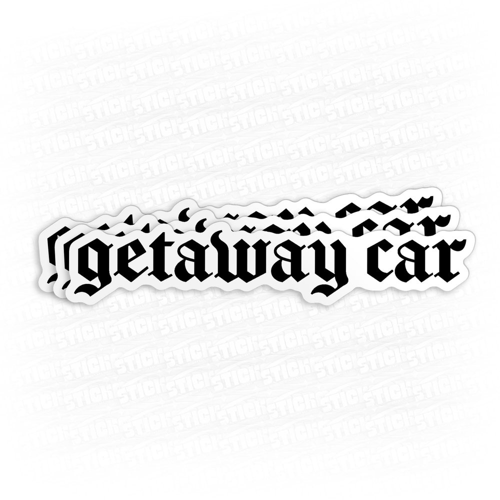 (3Pcs) Getaway Car Sticker, Funny Cars Window Decal for New Driver 2" Waterproof Vinyl Sticker Laptop, Water Bottles, Phone, Kindle, Cars, Bumpers Merchandise Decor Decals Gifts 2 Inches