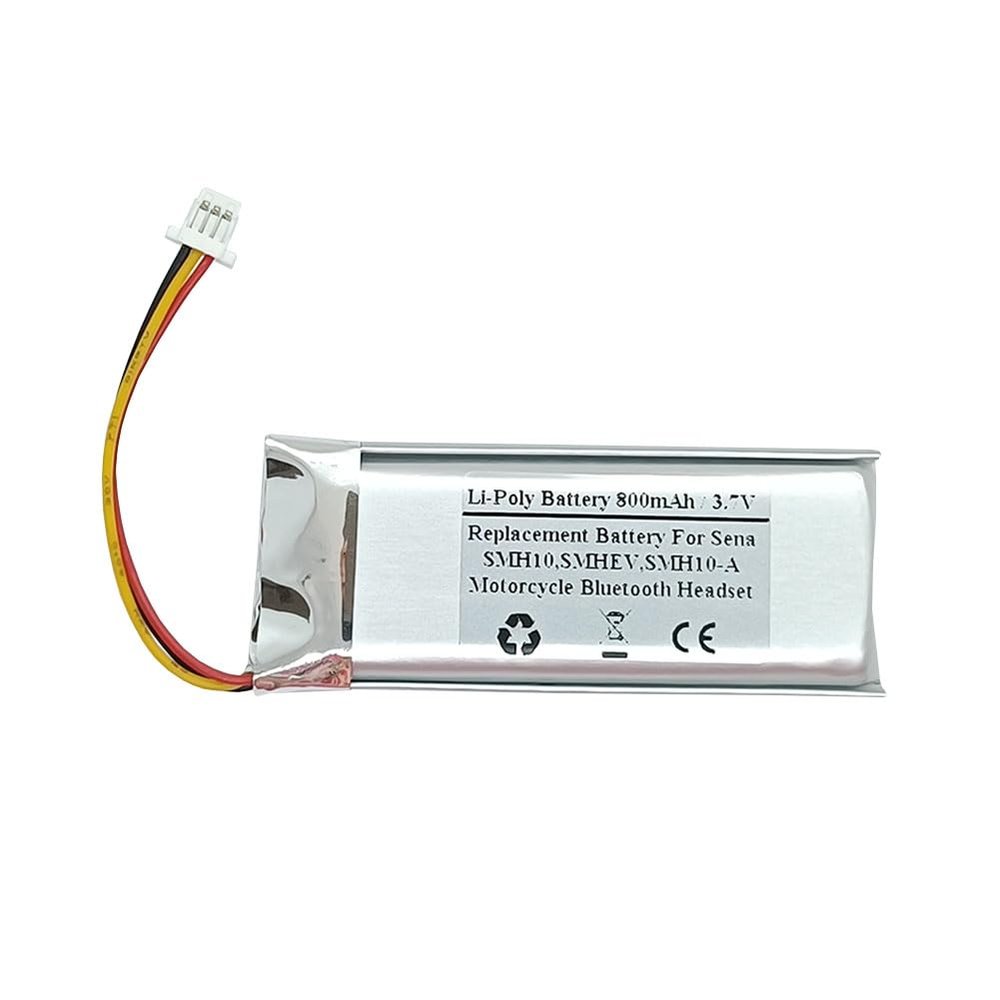 STARTONG 800mAh 3.7V Replacement Battery Compatible with Sena SMH10, SMHEV, SMH10-A Motorcycle Bluetooth Headset, Helmet Intercom, SNO-702050PCN-S