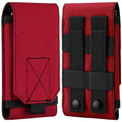 IronSeals Tactical Molle Phone Holster Pouch, Universal Belt Waist Bag for iPhone 17 Pro Max/17 Pro/17/16 Pro Max/15 Pro Max/14 Pro Max/13/12, Samsung S25 Ultra/S24/S23, Size L