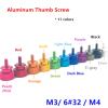 10pcs M3/6-32/M4 Aluminum Alloy Knurled Thumb Screws for Computer Case Side Panel Hard Disk Hand Screw Metalworking view 2