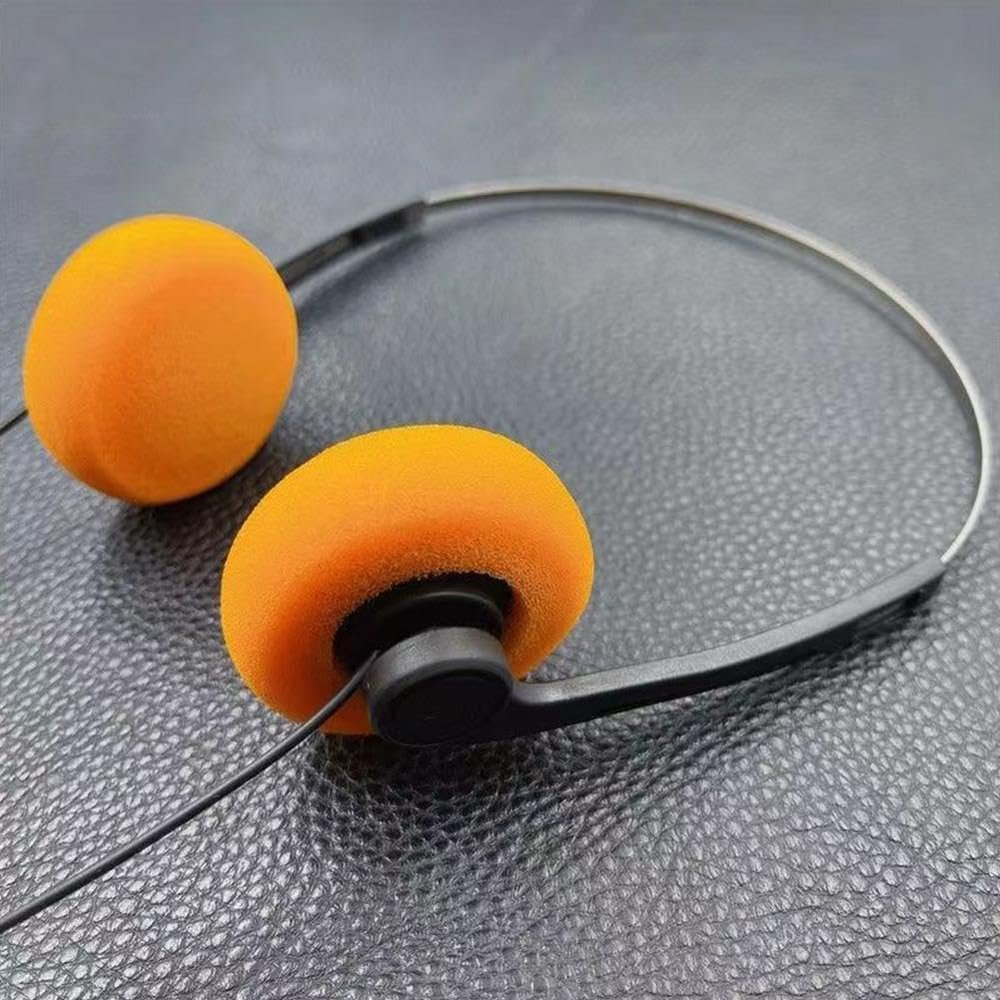 Galepromot Orange Retro Over-Ear Headphone,Vintage Feelings Headphone,Retro Lightweight Earphones,Hi-Fi Stereo Earphone Headset, for Most Mobile Phones Playback Pevices Headphones 1 Pc