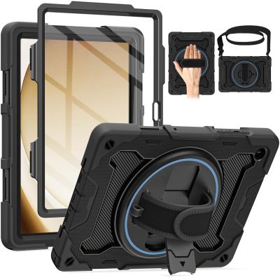 ROSROME Case for Galaxy Tab A9 Plus 5G/ A9+ (11 Inch) with HD Screen Protector & Shoulder Strap|15ft Drop Protection|360 Stand Hand Strap Case for Samsung Tablet A9Plus 2023 SM-X210/X216/X218 for Kids