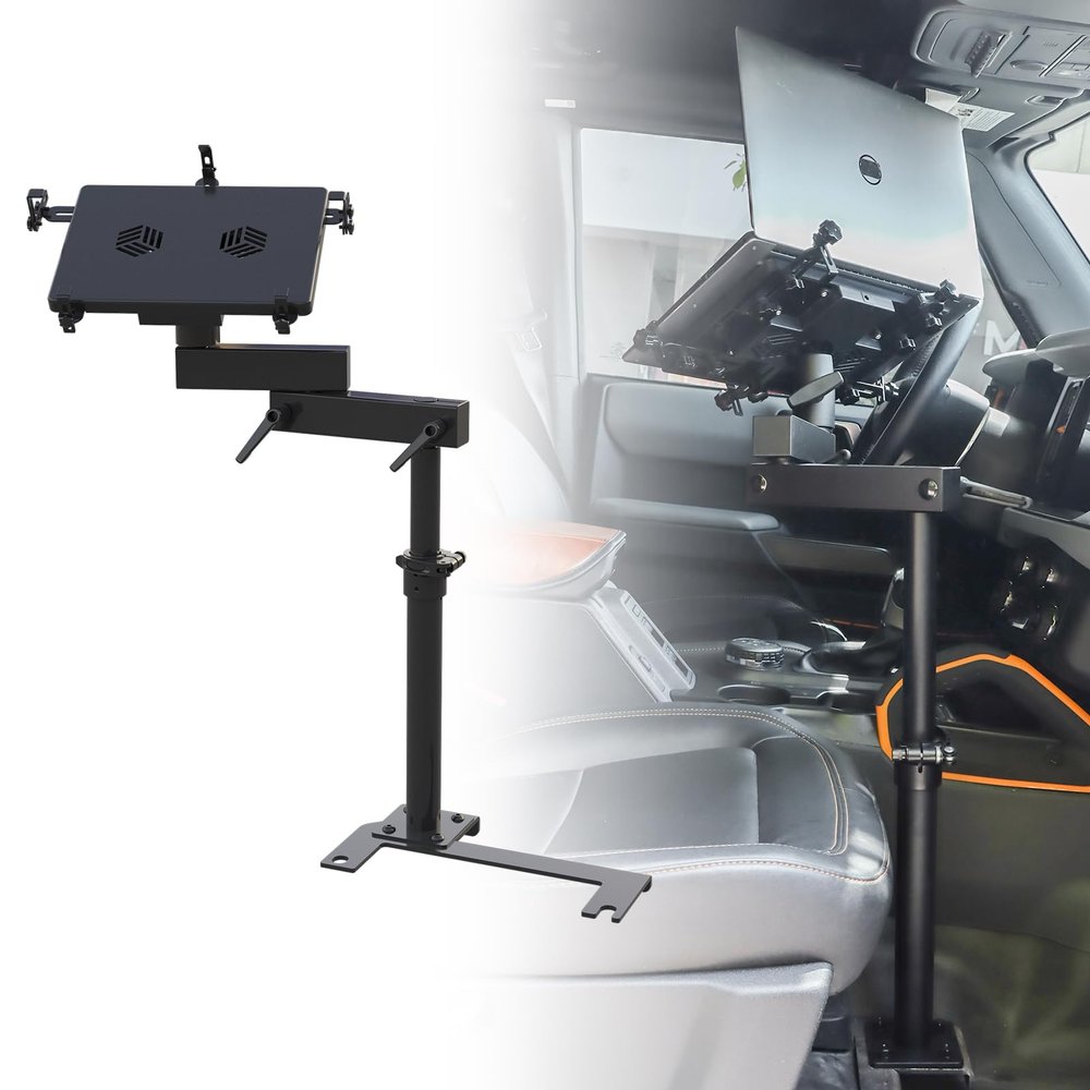 Broaddict Laptop Mount for Commercial and Personal Use Vehicles fit for Ford Bronco Front Passenger Seat