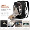 LOVEVOOK Travel Backpack for Women, TSA Personal Item Travel Bag fits 18" Laptop, Carry On Backpack for Weekender Business Hiking, Black view 4