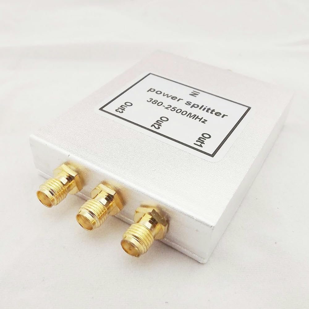 for 1pc RF Coaxial Coax Power Splitter Divider Combiner SMA Female 3-Way Signal Booster Freq 380-2500MHz