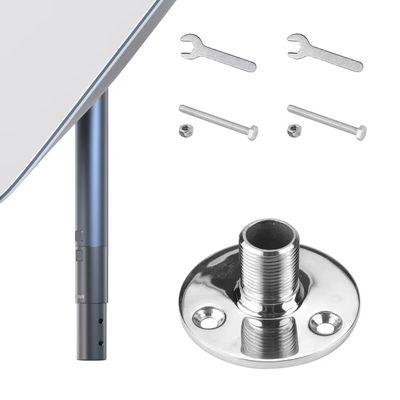 Mounting Kit for Marine Yacht Ship RV, Pipe Mount Adapter, Pole Mount,Marine Antenna Mount for Starlink Internet Kit Satellite V2 (Mount KT 2)