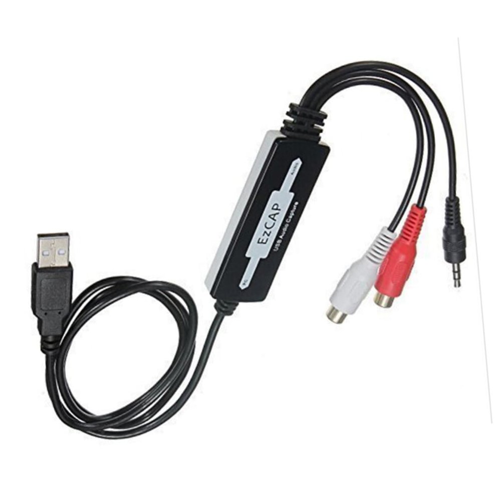 JECOMPRIS USB Card Convert Vinyl Cassette to Wav Plug Play with Professional Software Supports Windows Linux RCA Inputs for Easy Recording