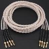 AMNOUR Silver Plated Audio Speaker Cable Gold Plated Banana Plug 8 Strands Braided HiFi Audio Tube Amplifier Speaker Cable (Color : Y Spade Plug, Size : 3m), JTSF9648 view 1