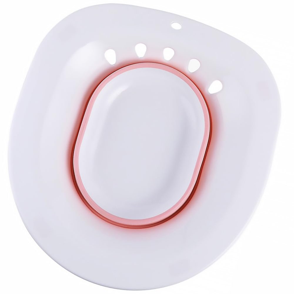 GOOHOCHY 1Pc Folding Bidet for Women Portable Sitz Bath for Pregnant Women Comfortable Private Cleansing Basin Space-Saving Design for Postpartum Care and Daily Pink