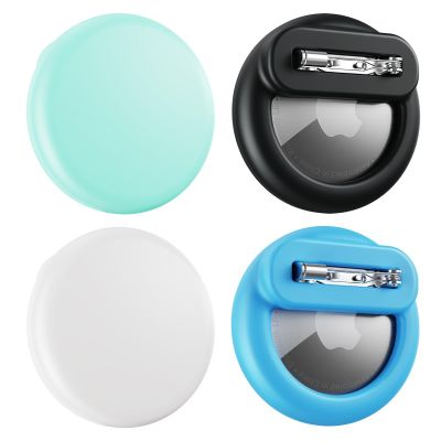 Compatible for Air Tags-4 Pack Apple Kids Hidden,for Kid, Elderly, Luggage, Clothing (Black Sky Blue White Mint Green)