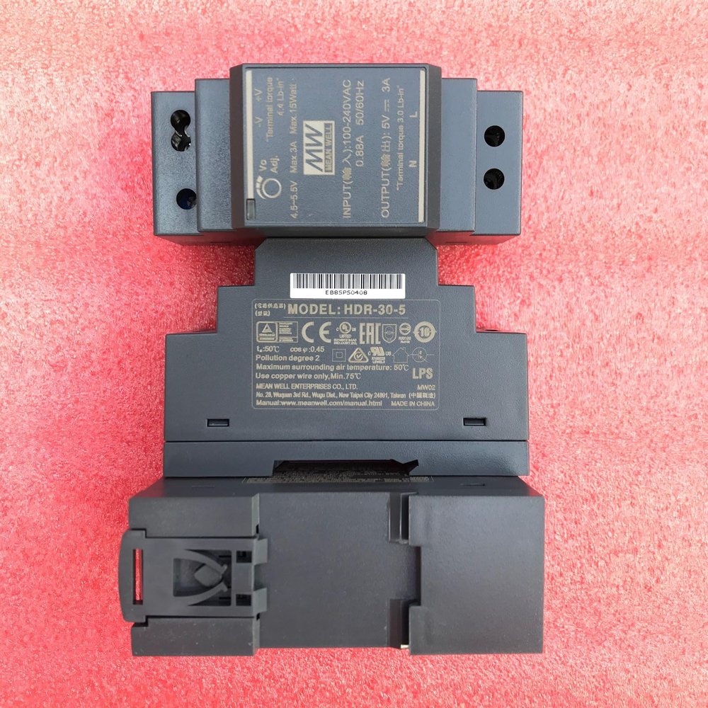 Mean Well HDR-30-24 36W Ultra Slim Step Shape DIN Rail HDR-30 24V/1.5A