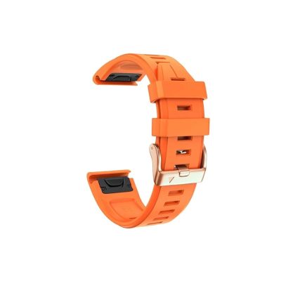20mm Silicone Watch Fit for Garmin Fenix 6S 6SPro 5S Plus 7S Strap Quick fit Correa Bracelet Descent Mk2S/Instinct 2S Watchband (Color : Orange, Size : For Fenix 5S)