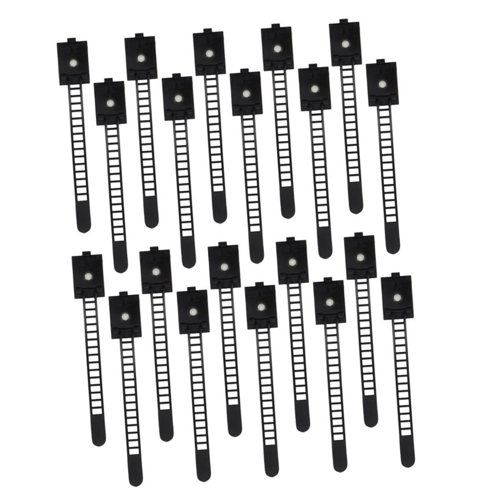 WOFASHPURET 25pcs Adjustable Cable Ties Adhesive Cable Clips Wire Management Clips for Desk