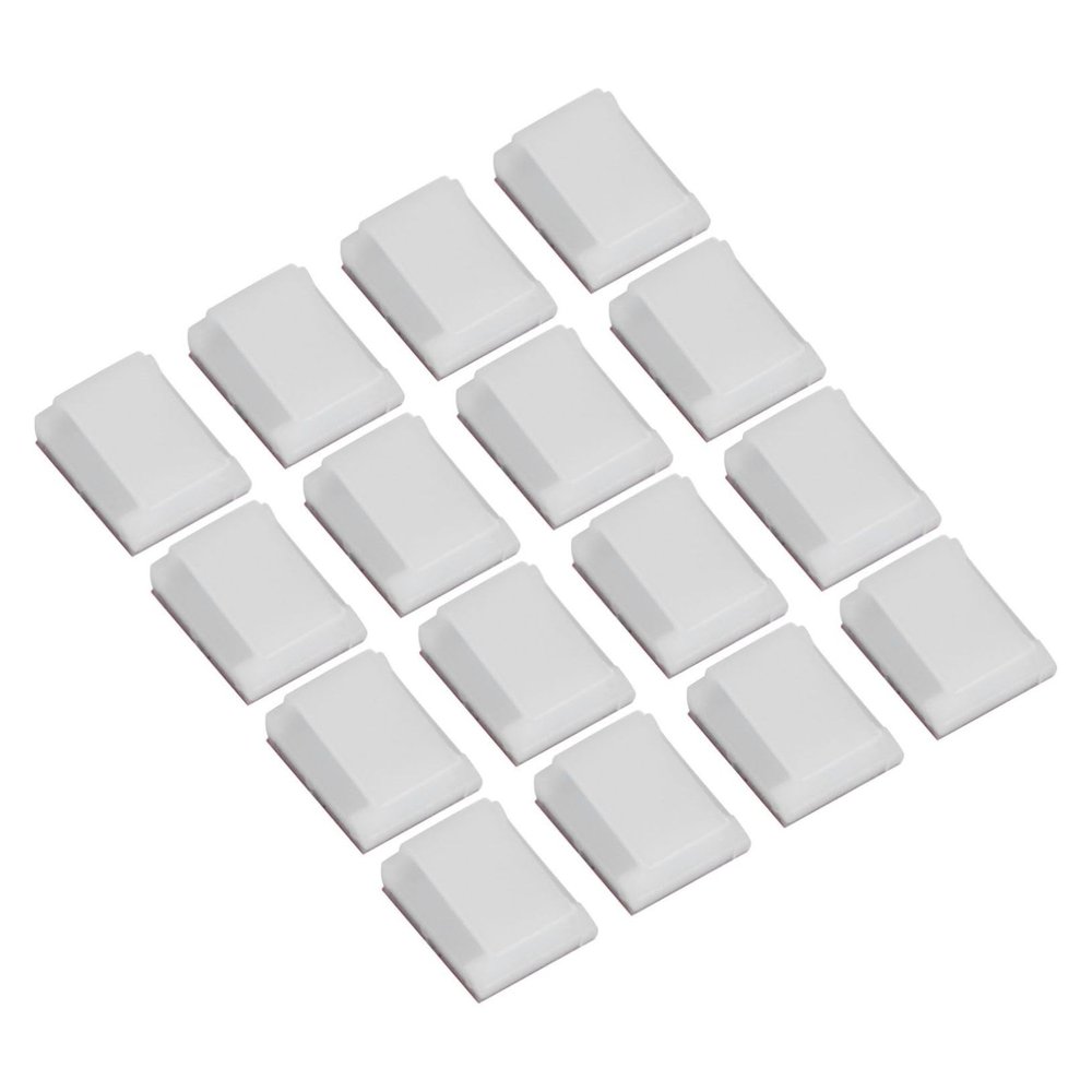 Angoily 100pcs Led Light Strip Fixing Clip Self-Adhesive Wiring Clips for Desk Wire Organization