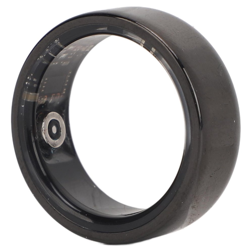 Sanpyl Smart Ring, Health Sleep Monitoring Step Counting, IP68 Wearable Smart Ring with APP, Sleep Tracking Wearable with Charging Case Black for Men & Women
