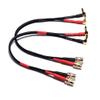 WJSTN Speaker Cable Extension with Right Angle Banana Plugs, 12 AWG, Banana Jack Connectors, Male to Female 4mm Banana Plugs Multifunctional Adapters, 2Pack (2feet) view 1
