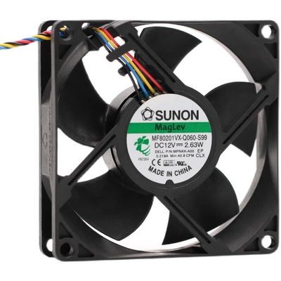 MF80201VX-Q060-S99 ELOMILE Fan MF80201VX-Q060-S99 8020 8CM 12V 2.63W PWM Temperature Control Fan