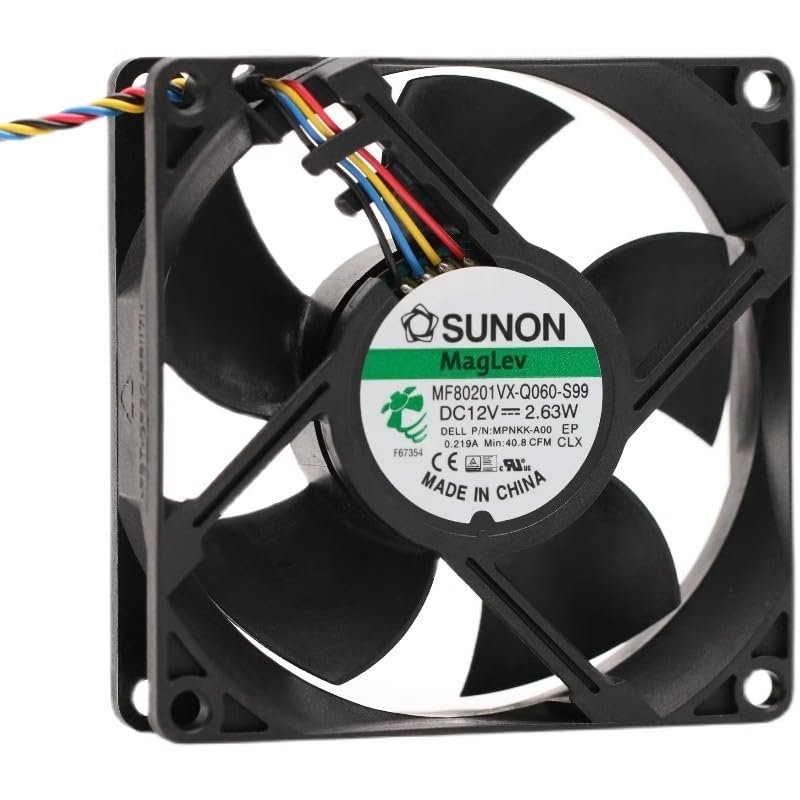 MF80201VX-Q060-S99 ELOMILE Fan MF80201VX-Q060-S99 8020 8CM 12V 2.63W PWM Temperature Control Fan