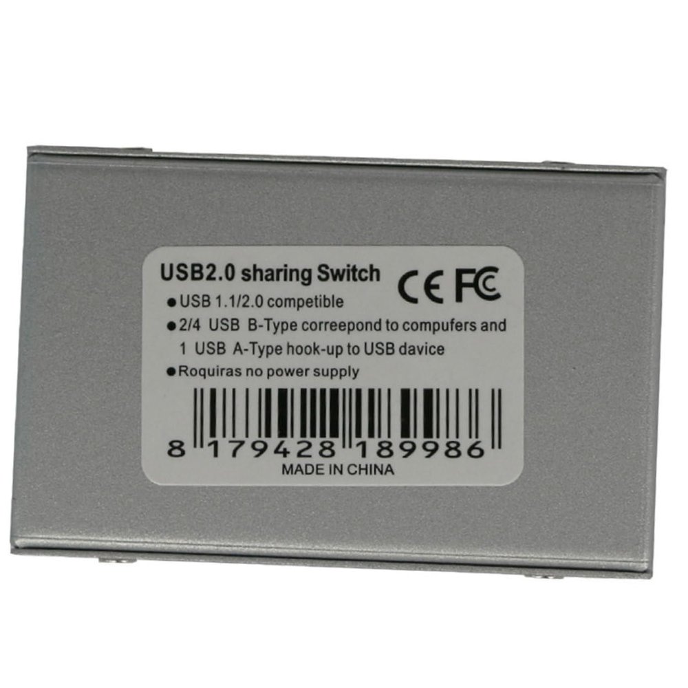 Angoily USB Printer Sharing Switch Automatic Dual-Computer Share Selector for Scanner Printer No Wires Required for Office Use Compact Design