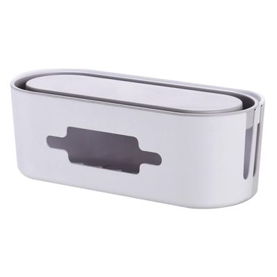 Angoily Multi-Functional Wire Storage Box Cord Organizer for Cables Power Strips Adapters Dustproof Cover for Home Office Use