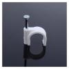 100pcs Round Cable Clips 12/14/16/18/20/25 mm C Shaped Management Nylon Carbon Steel Nails Line Cord Tie Circle Wire Wall Holder (Color : Diameter 25mm-100pcs) view 4