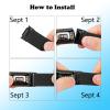 2 Pack Elastic Nylon Bands Compatible with Fitbit Charge 6 / Fitbit Charge 5, Classic Soft Breathable Adjustable Sport Smartwatch Replacement Wristband for Women Men (Black+Grey) view 4