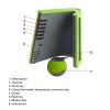 Battery Solar Alarm Clock, Dual Energy Weather Forecast Temperature Humidity Alarm Clock(Green) view 2