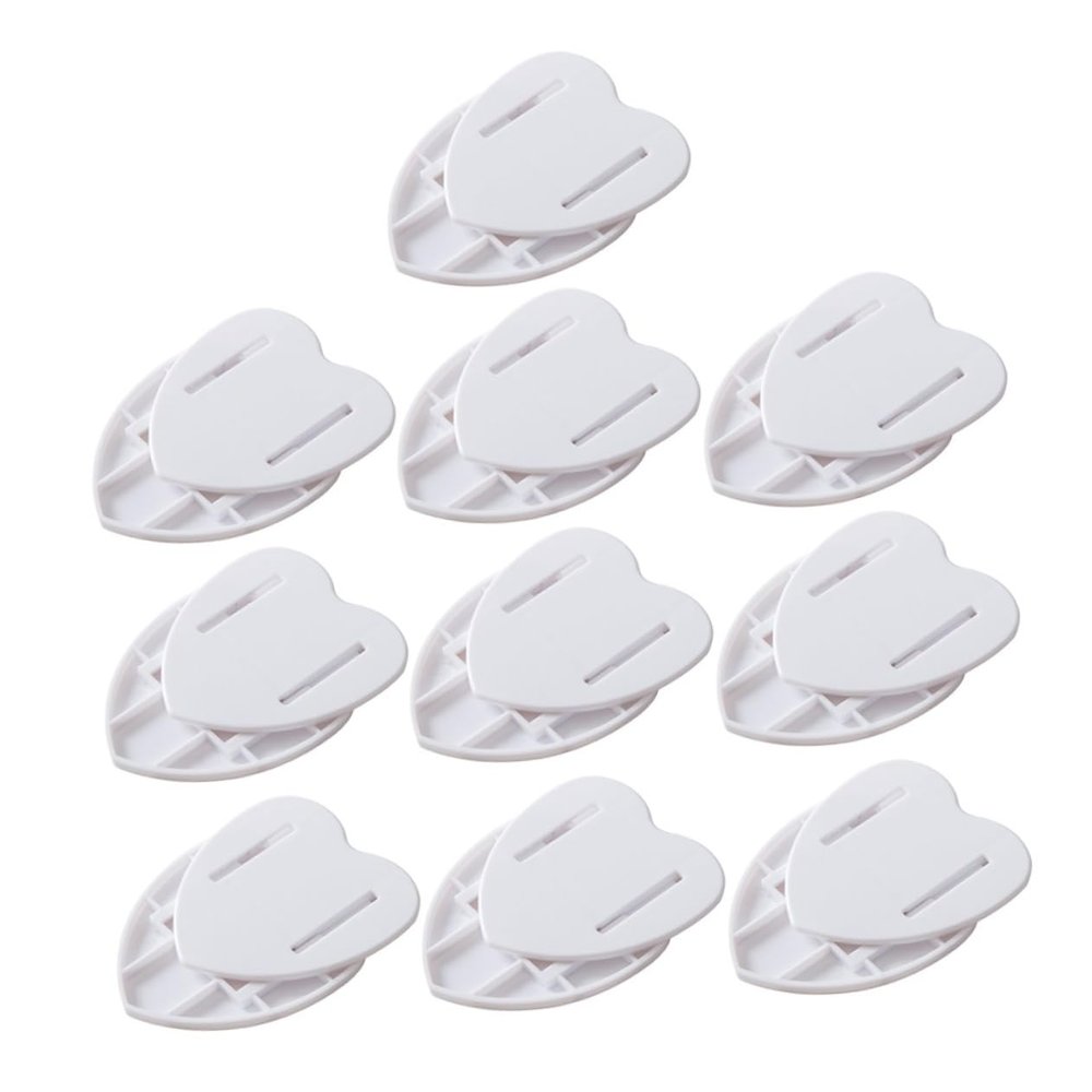 Angoily 10pcs Heart Shape Socket Fixer Punch Wall Power Outlet Extender Self-Adhesive Hanger for Adhesive Remote Holder Wall Mounted Hooks
