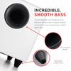 Audioengine A2 Black Desktop Speakers with S8 White Subwoofer and DS1 Stands view 3