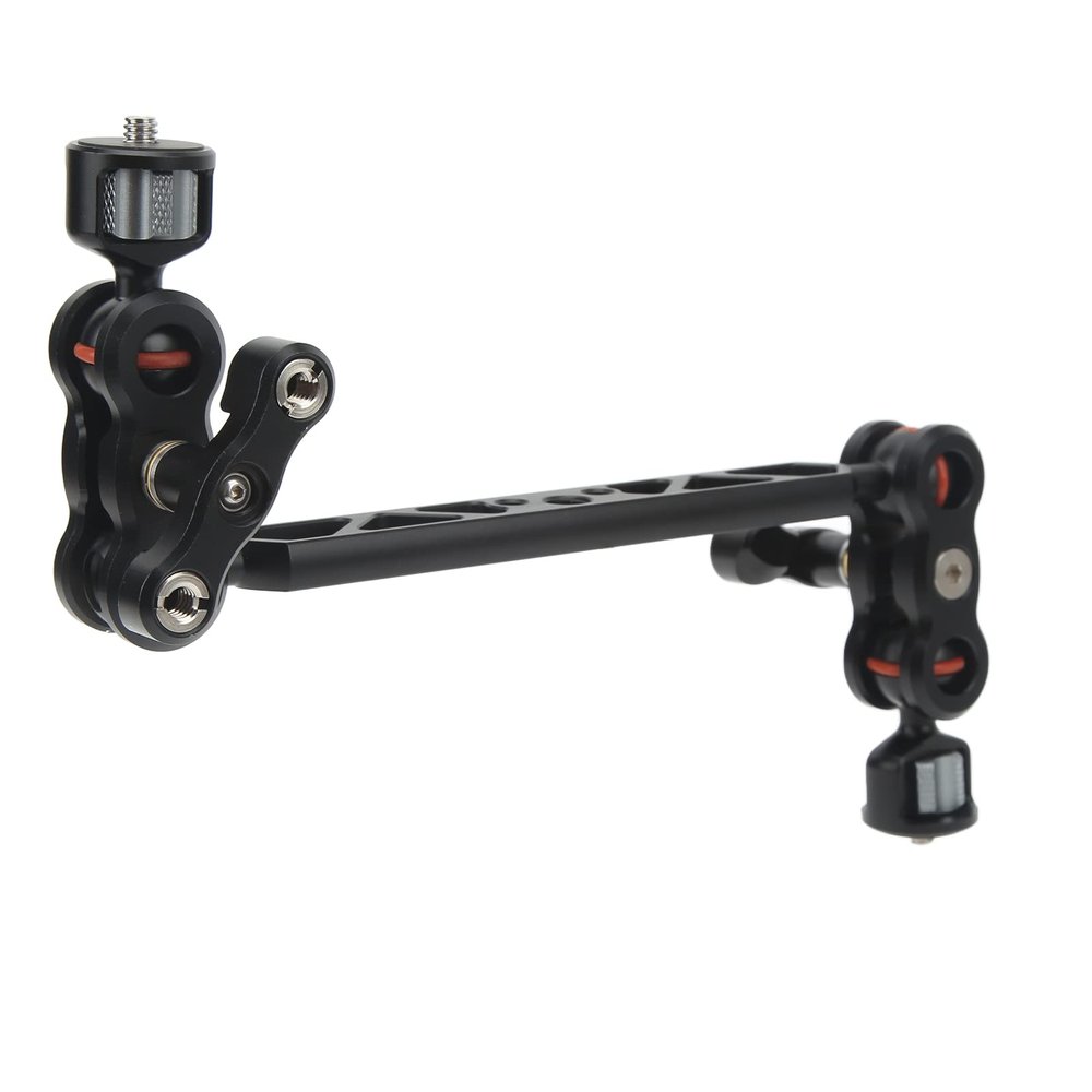 13in Camera Adjustable Friction Articulating Magic Arm, with 1/4in and 3/8in Screw, for LCD Monitor, LED Lights, Audio Equipment