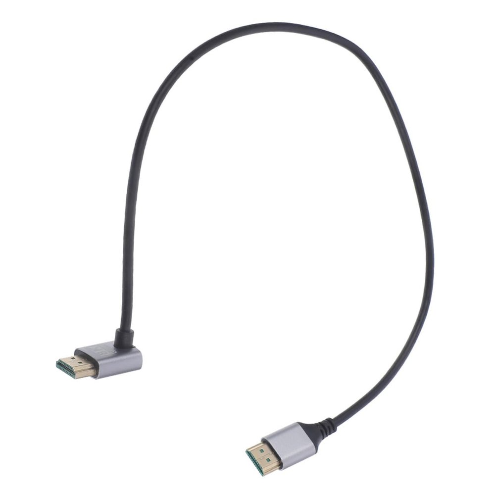 Toyvian Angled Male to Male Video Cable Flexible Connector for Monitors Tvs High Definition Transmission for Tight Spaces