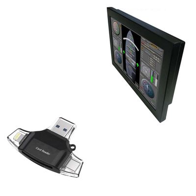 BoxWave Smart Gadget Compatible with Small PC SD215/ML - AllReader SD Card Reader, microSD Card Reader SD Compact USB - Jet Black