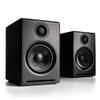 Audioengine A2 Black Computer Speakers with S8 White Subwoofer and DS1M Metal Stands view 2