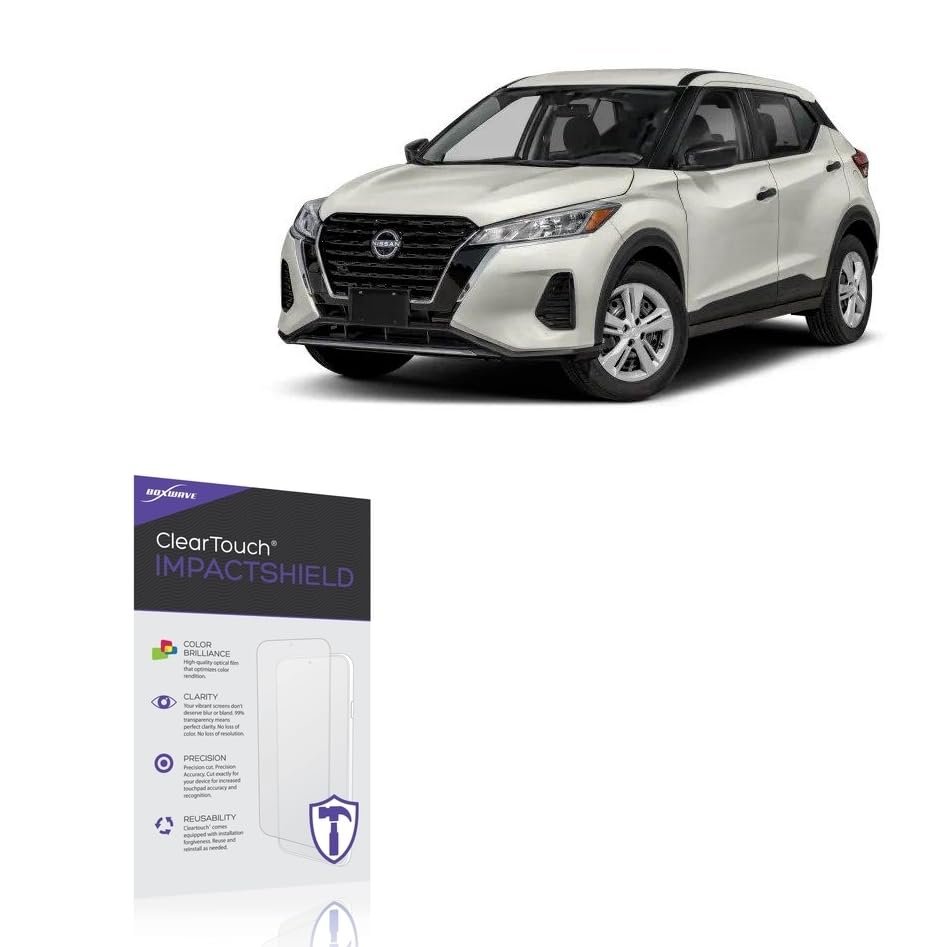 BoxWave Screen Protector Compatible with Nissan 2024 Kicks Display (8 in) - ClearTouch ImpactShield (2-Pack), Impenetrable Screen Protector Flexible Film