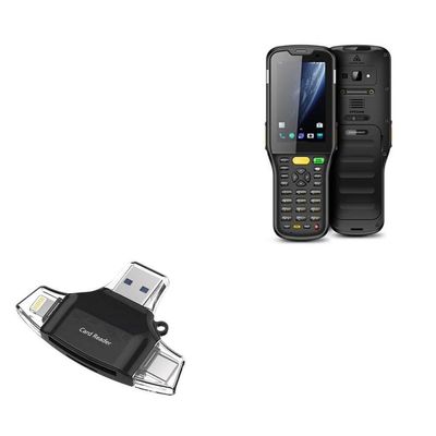 BoxWave Smart Gadget Compatible with Chainway MC21 - AllReader SD Card Reader, microSD Card Reader SD Compact USB - Jet Black