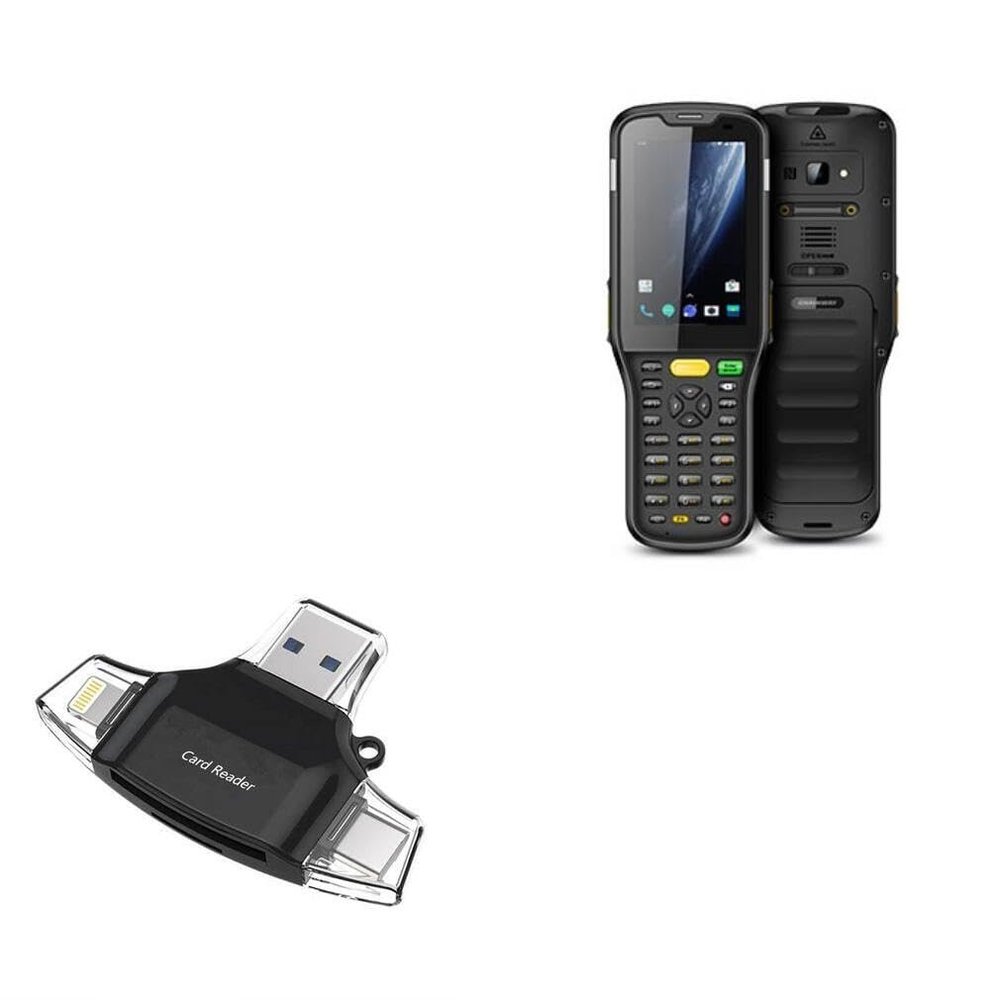 BoxWave Smart Gadget Compatible with Chainway MC21 - AllReader SD Card Reader, microSD Card Reader SD Compact USB - Jet Black