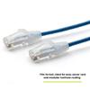 TRUECABLE Cat6 Component Rated Patch Cable, Unshielded (U/UTP), 14ft, Blue, 28AWG Solid Copper, Snagless 10G High-Speed Ethernet Cable, PoE++ 4PPoE 100W, UL Listed, RoHS-3, 5 Pack view 3