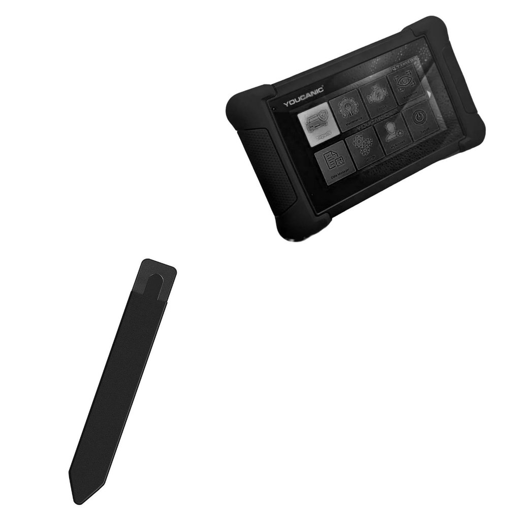 BoxWave Stylus Pouch Compatible with Youcanic UCAN-II-B PRO (7 in) - Stylus PortaPouch, Pen Stylii Holder Carrier Portable Self-Adhesive - Jet Black