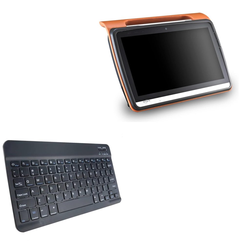 BoxWave Keyboard Compatible with Micromax Health MD116 - SlimKeys Bluetooth Keyboard, Portable Thin with Chiclet-Style Keys - Jet Black