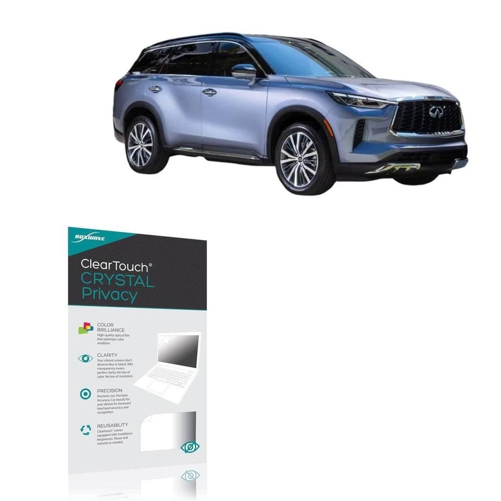 BoxWave Screen Protector Compatible with Infiniti 2024 QX60 Instrument Display (7 in) - ClearTouch Crystal Privacy (2-Pack), Privacy Screen Protector Flexible Film Clear